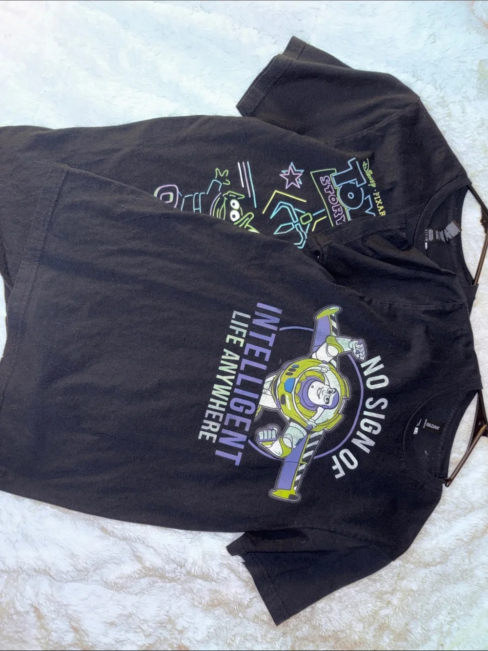 WOMENS Black Buzz Lightyear Graphic T-Shirt - Toy Story